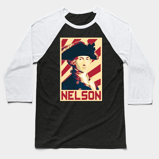 Horatio Nelson Retro Baseball T-Shirt by Nerd_art